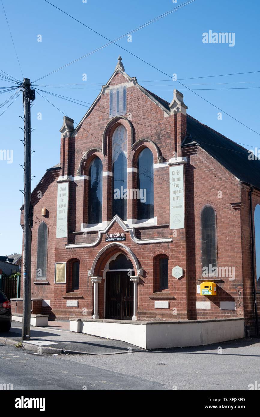Chiesa comunitaria di Nuneaton, Church Road, Stockingford, Nuneaton, Warwickshire, Inghilterra, Regno Unito Foto Stock
