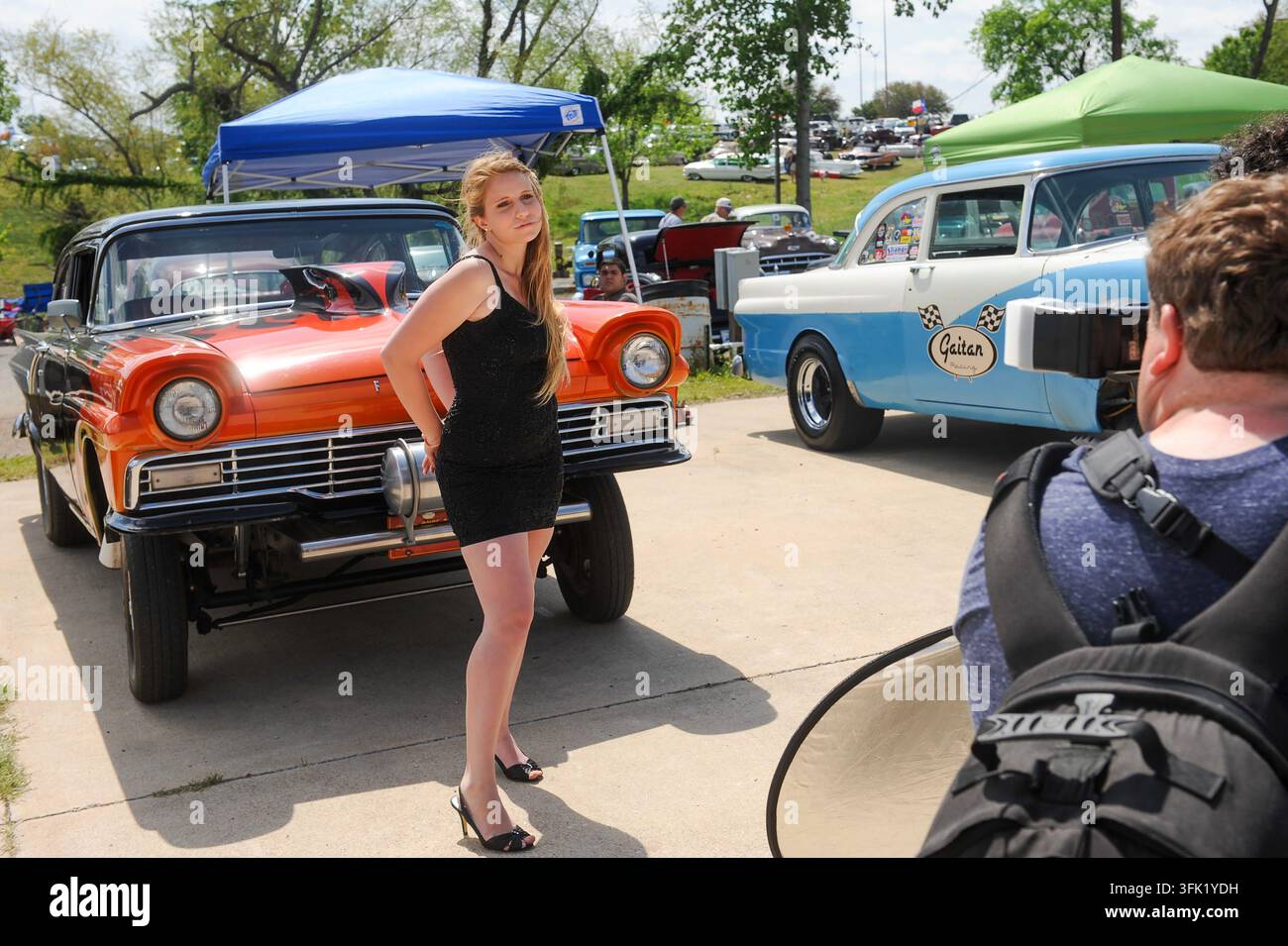 12° Raduno annuale Lonestar Rod & Kustom Round Up di auto personalizzate, Austin, Texas, 6 aprile 2013. (Foto di John Anderson/The Austin Chronicle) Foto Stock