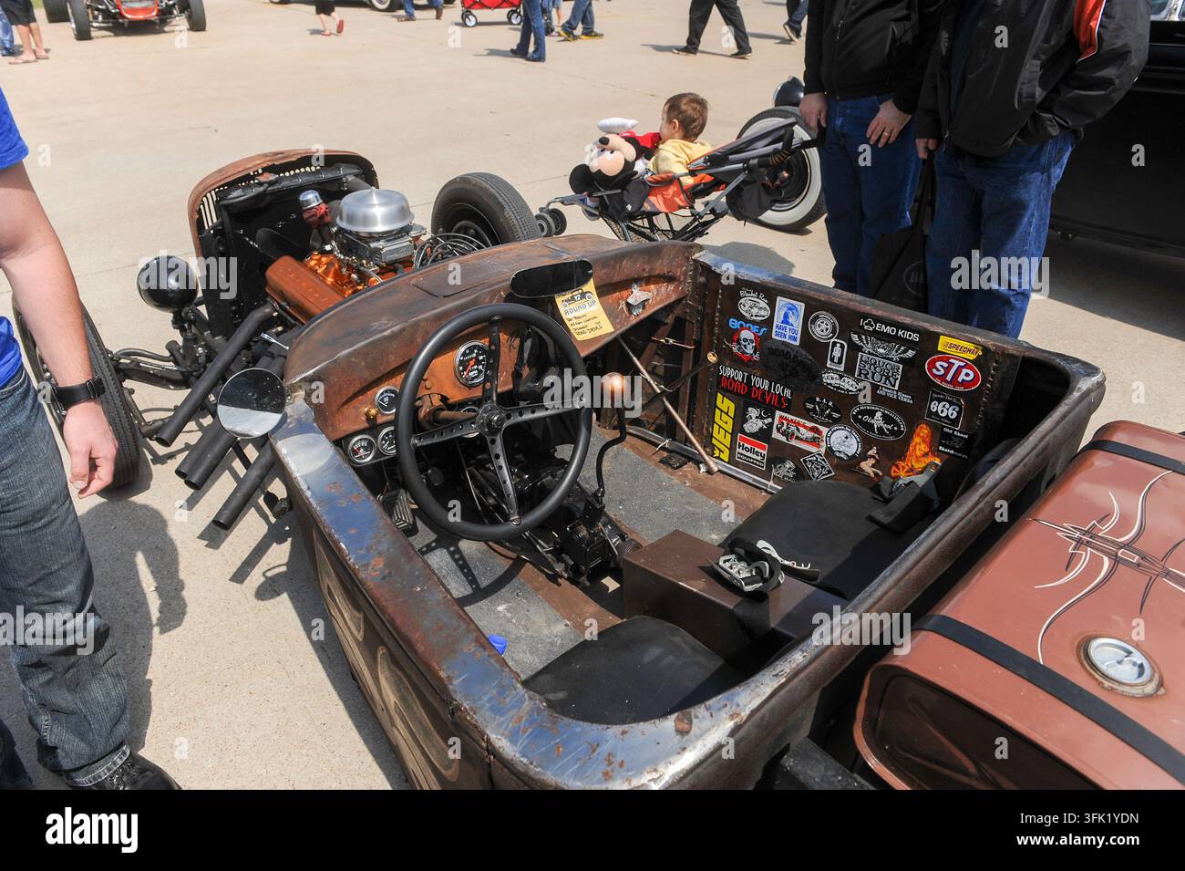 12° Raduno annuale Lonestar Rod & Kustom Round Up di auto personalizzate, Austin, Texas, 6 aprile 2013. (Foto di John Anderson/The Austin Chronicle) Foto Stock