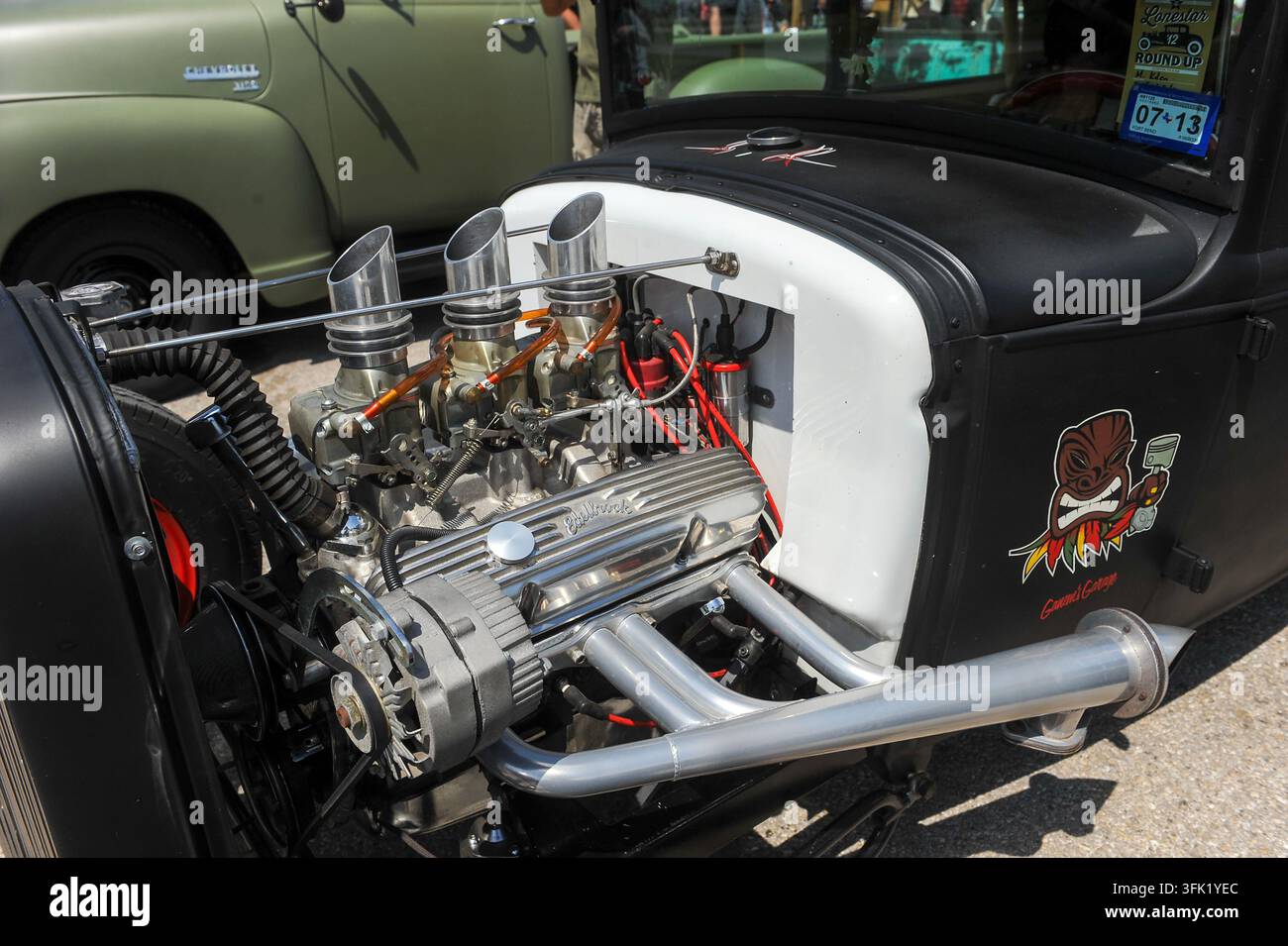 12° Raduno annuale Lonestar Rod & Kustom Round Up di auto personalizzate, Austin, Texas, 6 aprile 2013. (Foto di John Anderson/The Austin Chronicle) Foto Stock