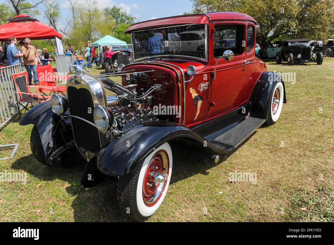12° Raduno annuale Lonestar Rod & Kustom Round Up di auto personalizzate, Austin, Texas, 6 aprile 2013. (Foto di John Anderson/The Austin Chronicle) Foto Stock