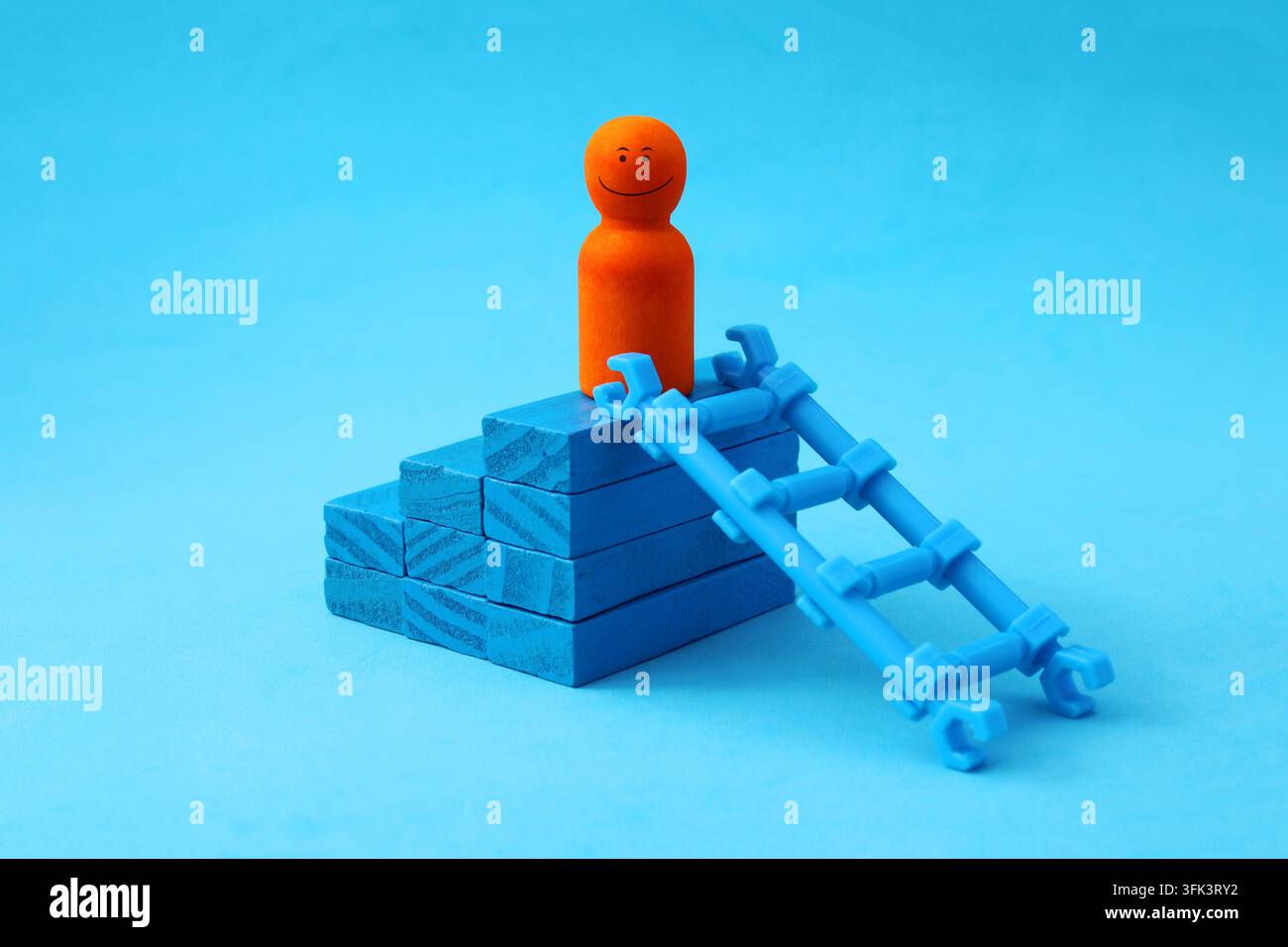 Due scale che portano il leader a raggiungere il suo obiettivo Foto Stock