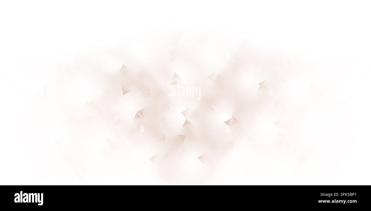 Uno sfondo astratto con toni beige morbidi, raggi di luce delicati e motivi geometrici sottili, che creano una trama sofisticata e moderna. Foto Stock