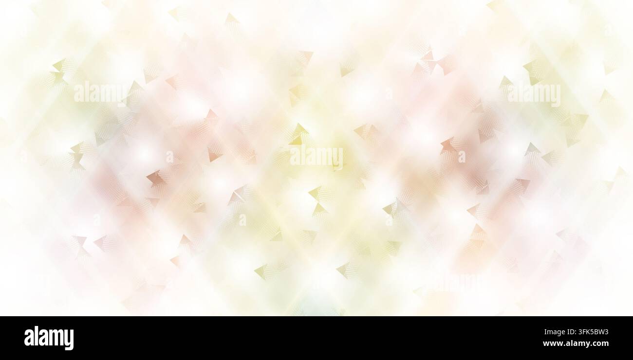 Uno sfondo di arte digitale astratta con linee diagonali morbide e intersecanti e texture triangolari pastello colorate, isolate su sfondo bianco. Foto Stock