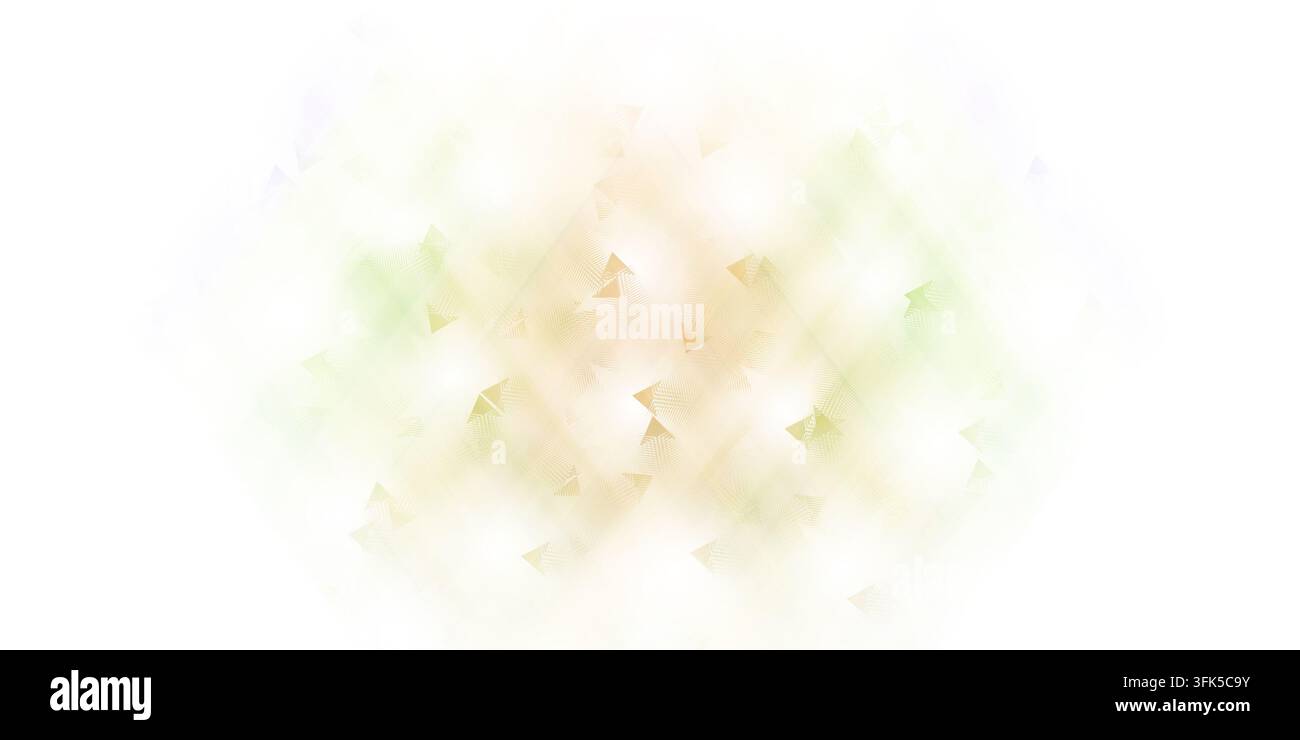 Uno sfondo di arte digitale astratta con un motivo di triangoli morbidi a colori sfumati disposti in una struttura geometrica, isolati su uno sfondo bianco Foto Stock
