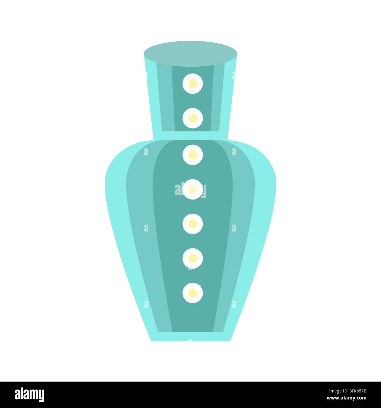 Vaso turchese decorativo con motivo a punti. Immagine vettoriale Illustrazione Vettoriale