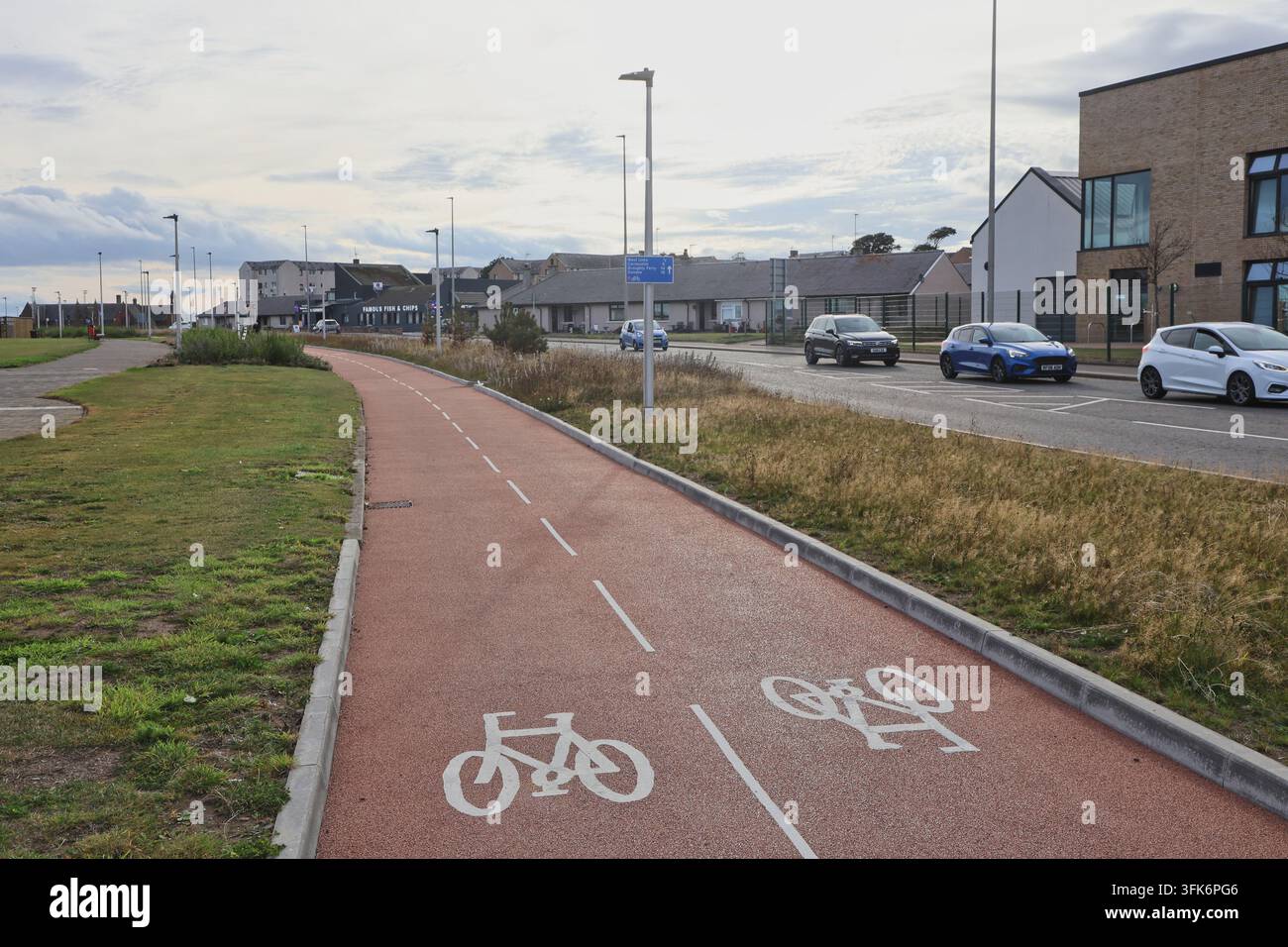 Percorsi ciclabili per viaggi attivi Arbroath Angus Scozia settembre 2026 Foto Stock