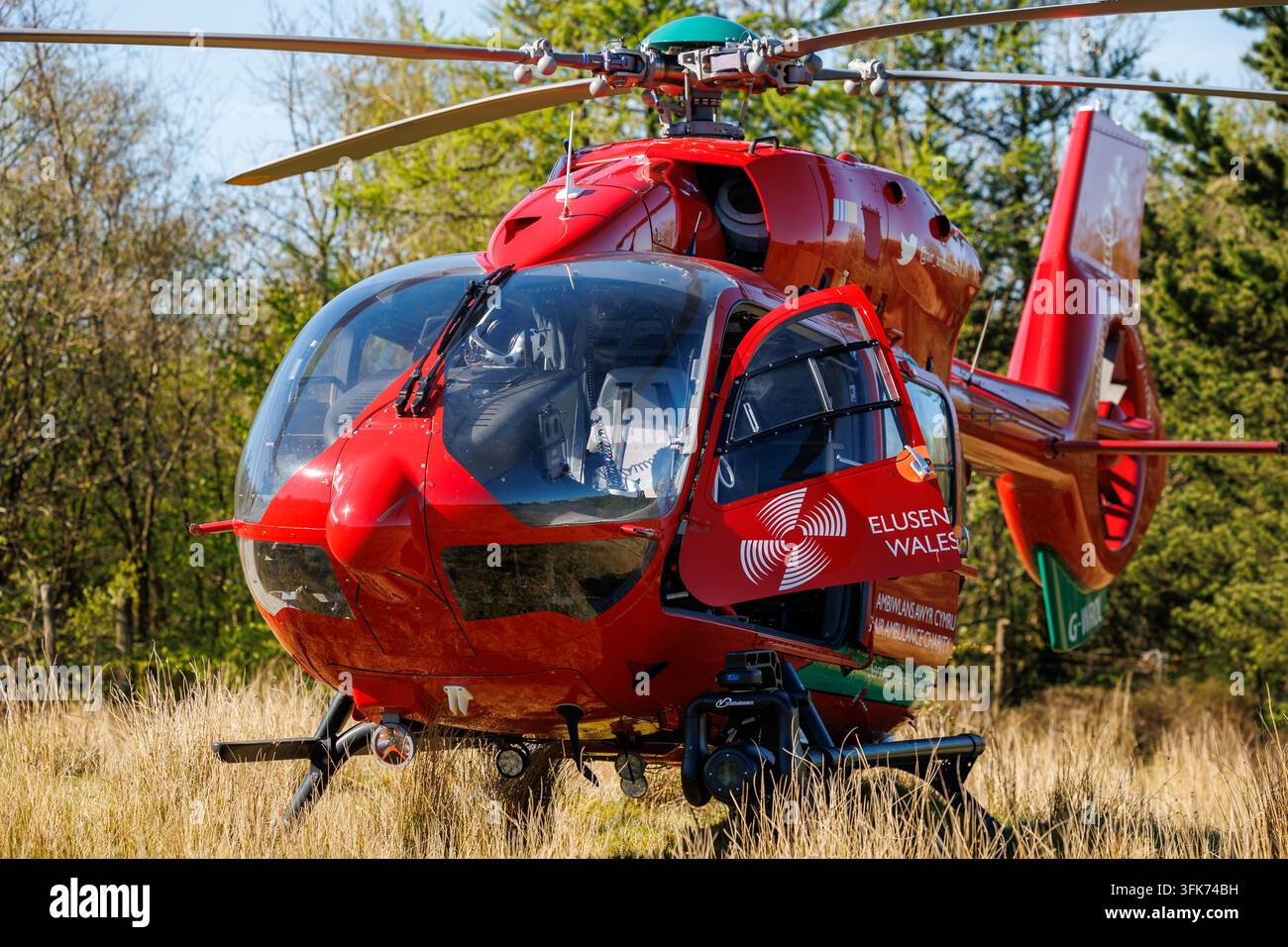 Welsh Air Ambulance presente a vari incidenti nel Galles del Sud Foto Stock