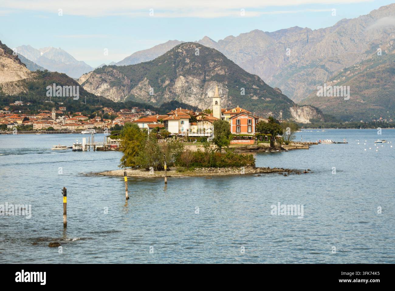 LAGO MAGGIORE ISOLA DEI PESCATORI ITALIA Foto Stock