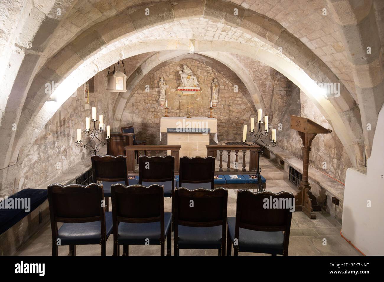 La Cripta della Chiesa di St Olave, Hart Street, Londra Foto Stock
