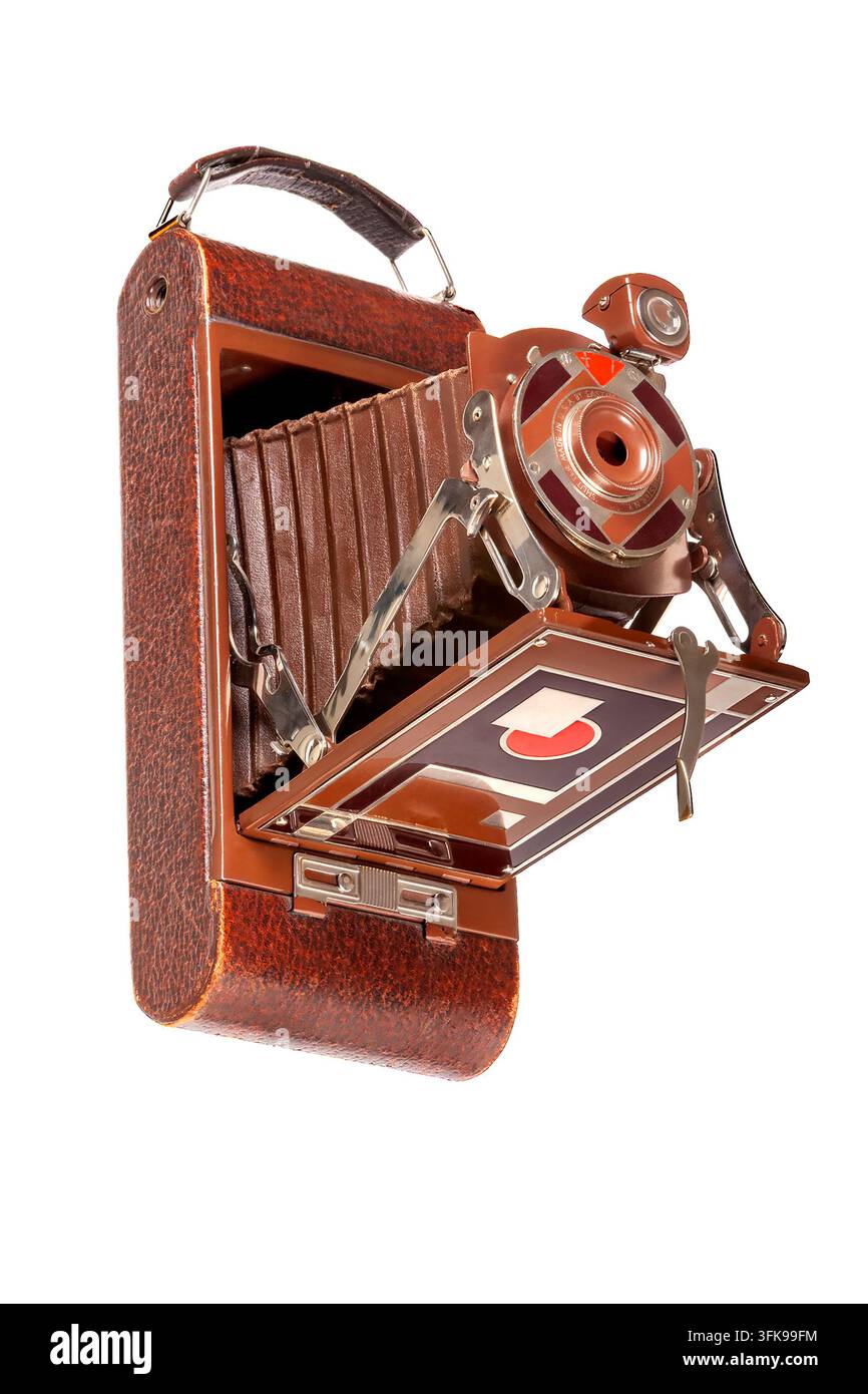 La fotocamera "Gift 1A Kodak" era una variante appositamente realizzata della Pocket Kodak Jr. N. 1A, per la stagione natalizia 1930. Progettato da Famous Industrial Foto Stock