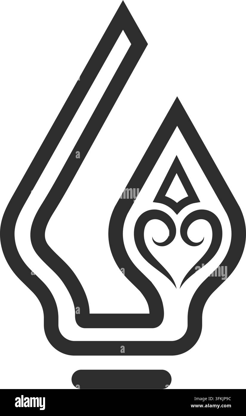 Abstract G Letter gunungan wayang Concept icona design modello vettoriale web Illustrazione Vettoriale