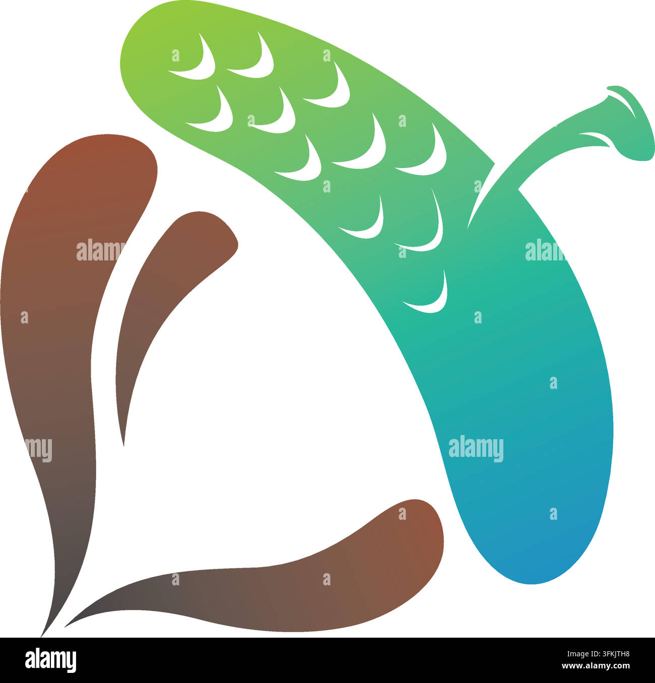 Elemento vettore icona ghianda concetto modello di design web Illustrazione Vettoriale