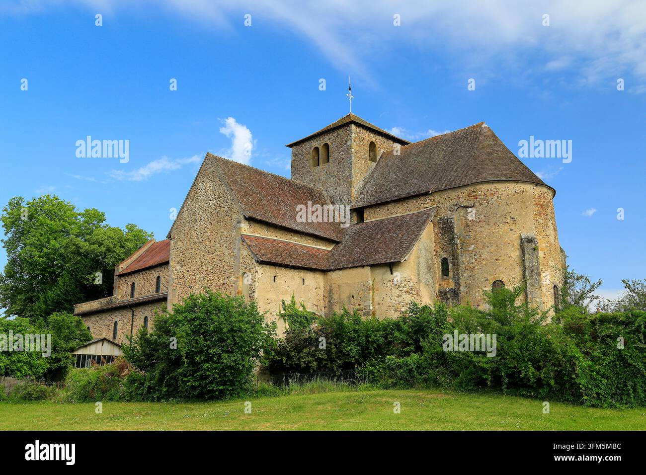 Bourbon-Lancy, antico villaggio della Borgogna, Francia. Foto Stock