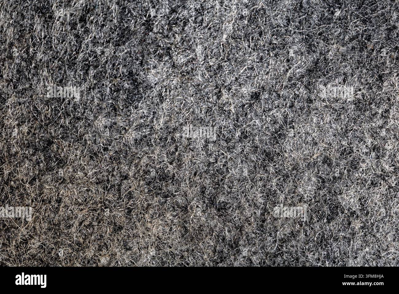 Materiale isolante acustico imbottito con superficie in fibra di feltro industriale densa Foto Stock