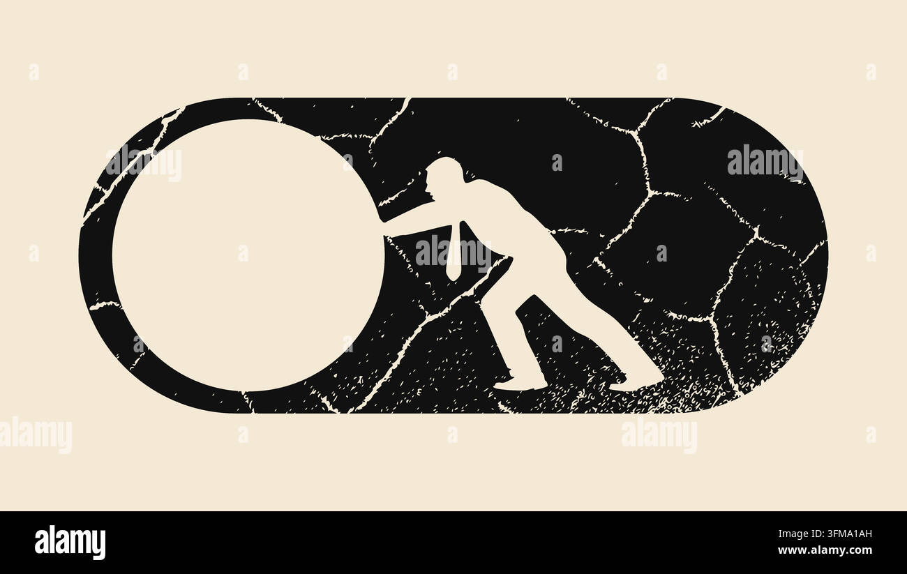 pulsante di accensione, silhouette vettoriale nera Illustrazione Vettoriale