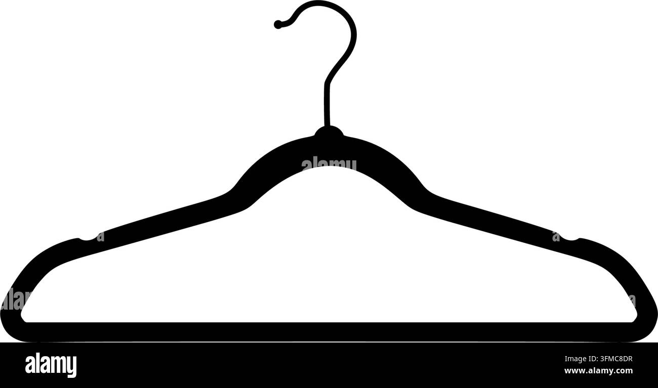 Appendiabiti antiscivolo premium, silhouette vettoriale isolata nera Illustrazione Vettoriale