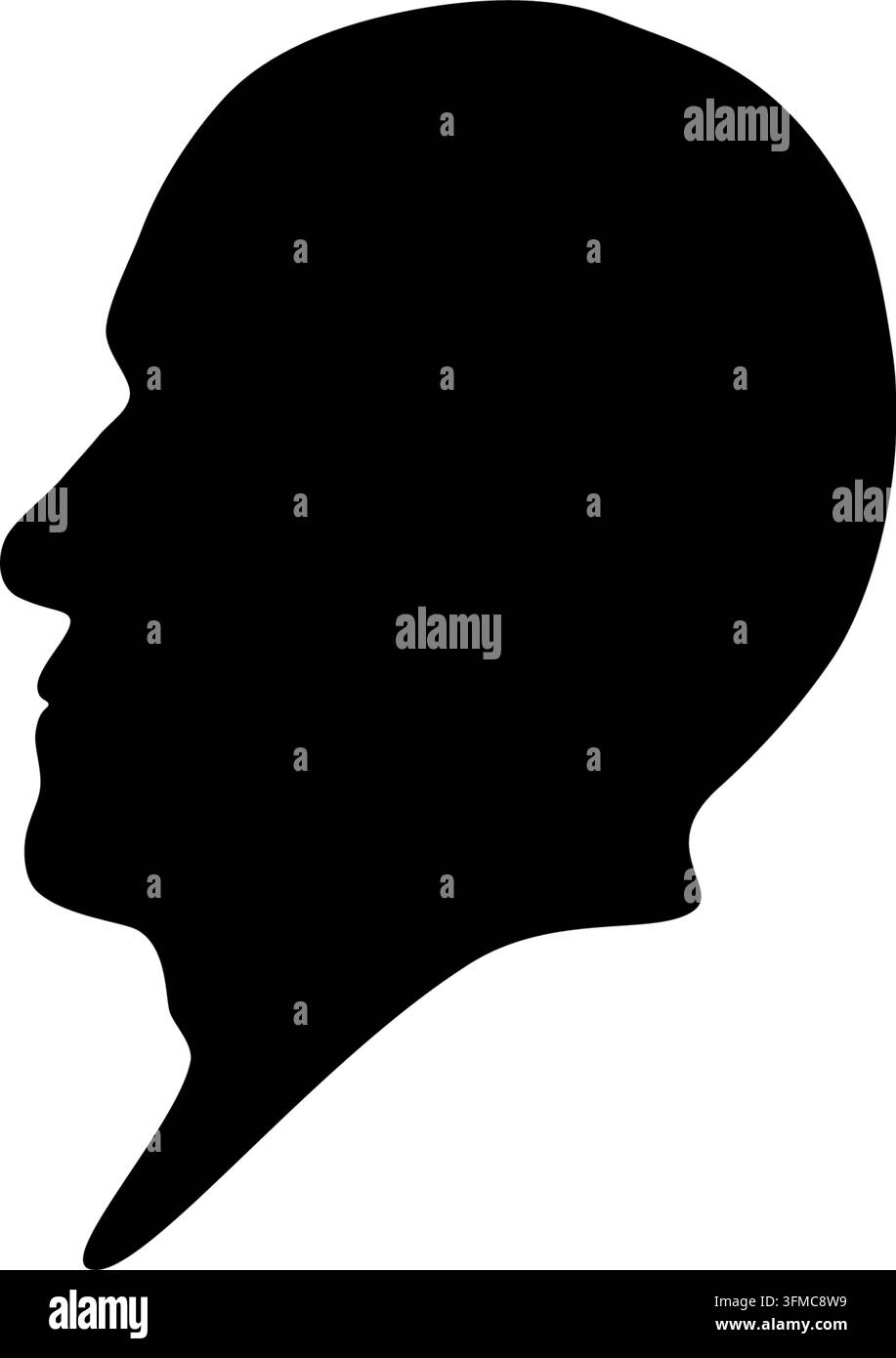 Ritratto di Wong Fei-hung, silhouette vettoriale isolata in nero Illustrazione Vettoriale
