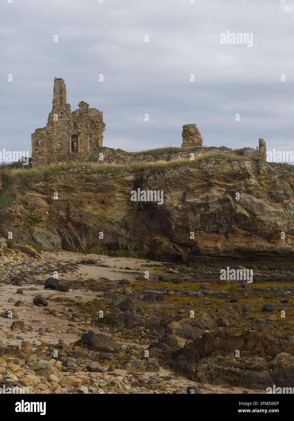 Castello di Newark in rovina, St Monans, Fife Foto Stock