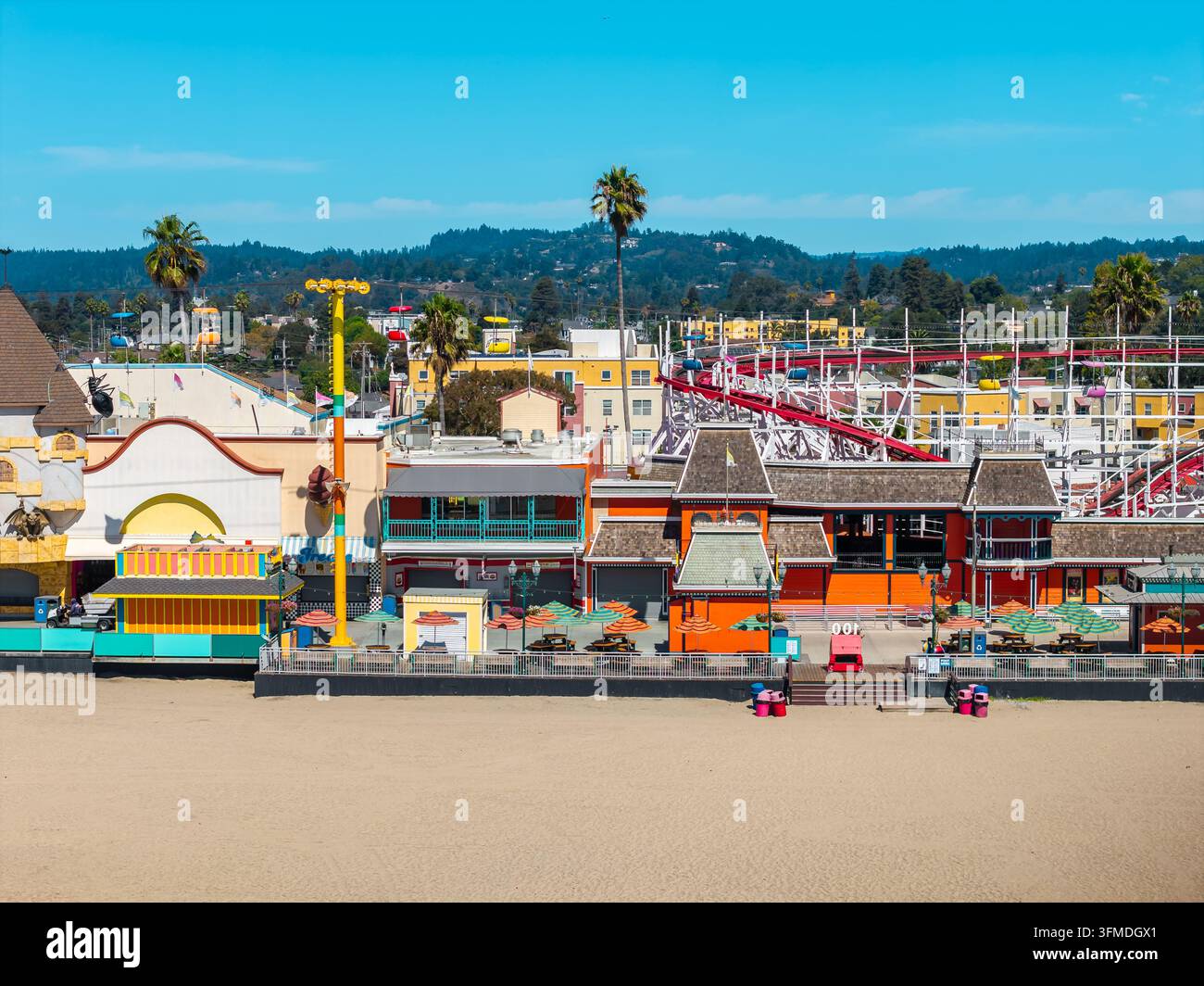 Parco divertimenti Santa Cruz Beach Boardwalk in California Foto Stock