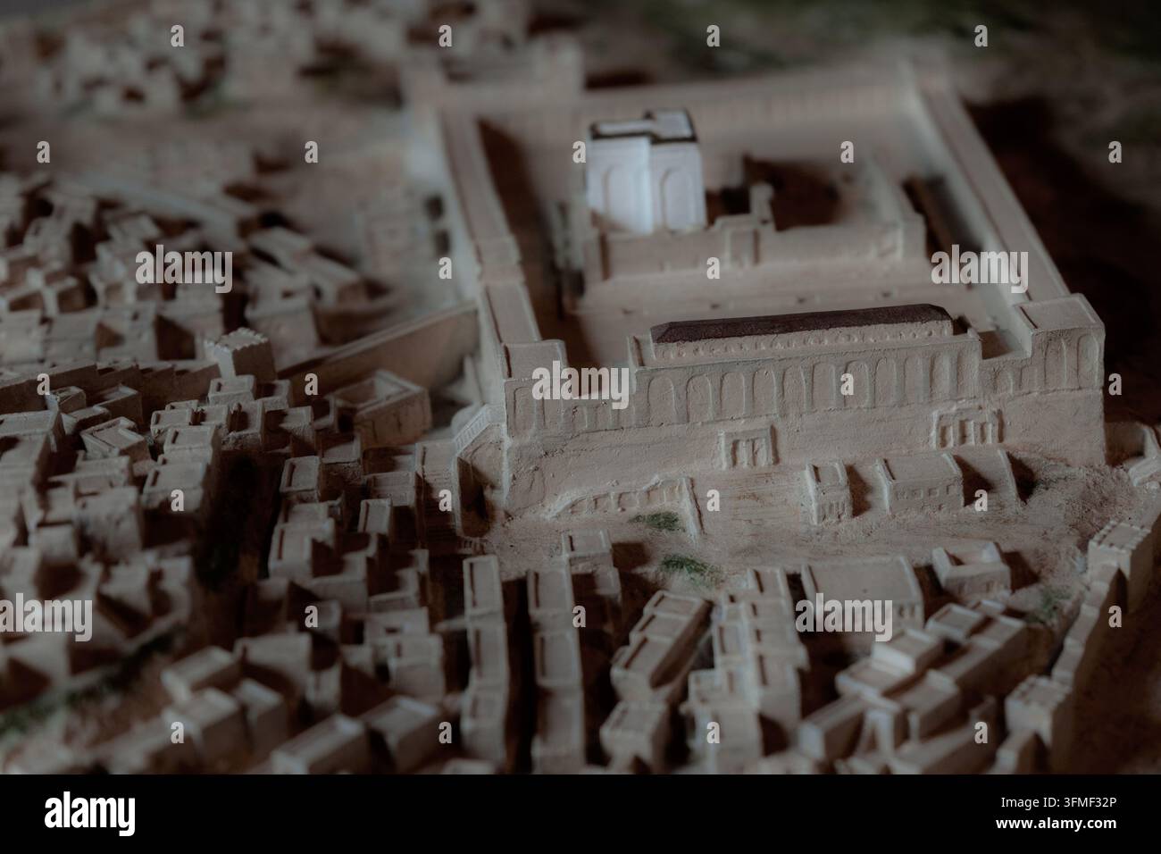 Modello architettonico dell'antica Gerusalemme e del Secondo Tempio Foto Stock