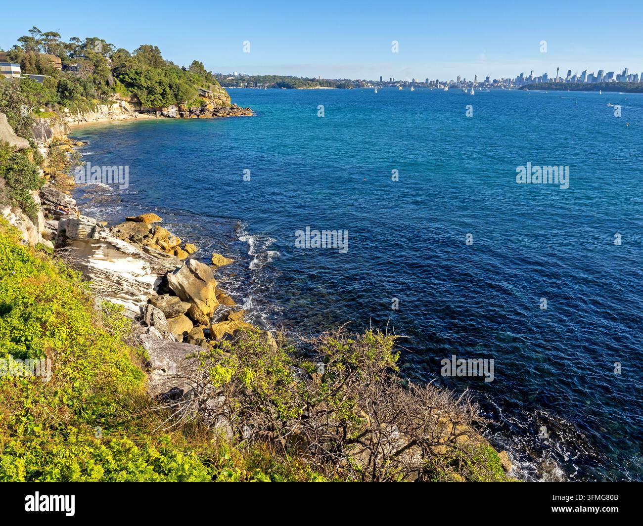 Costiera a South Head, Parco Nazionale di Sydney Harbour Foto Stock