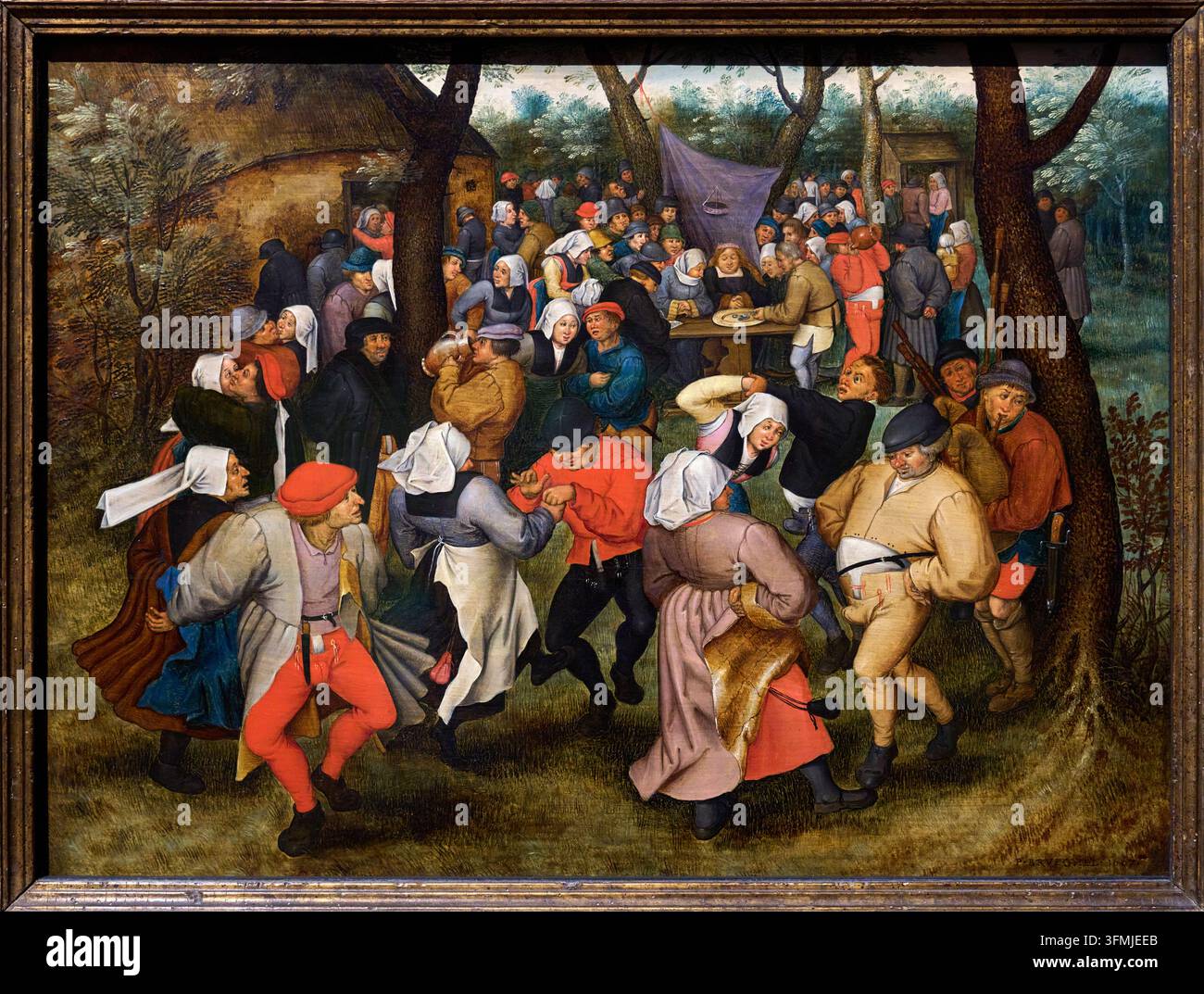 Il Ballo Nuziale all'Aria Aperta, 1607, Pieter Brueghel Il (Bruxelles 1564 - Anversa 1638), Musée Old Masters Museum, Bruxelles, Belgio Foto Stock