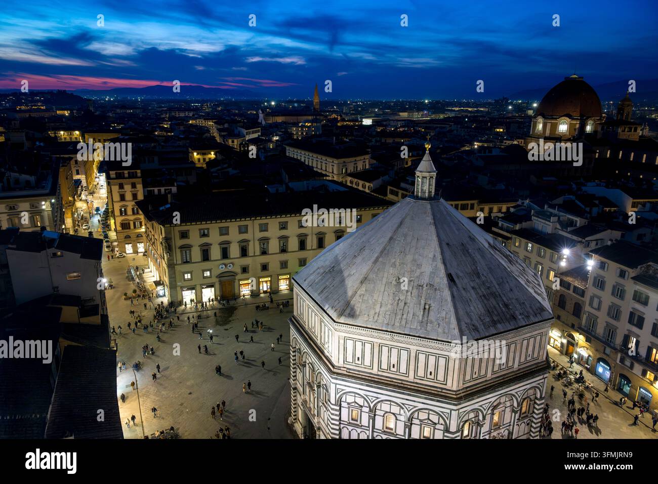 Italia, Toscana, Firenze, inserita nel Patrimonio Mondiale dell'UNESCO, il Battistero di San Giovanni Foto Stock