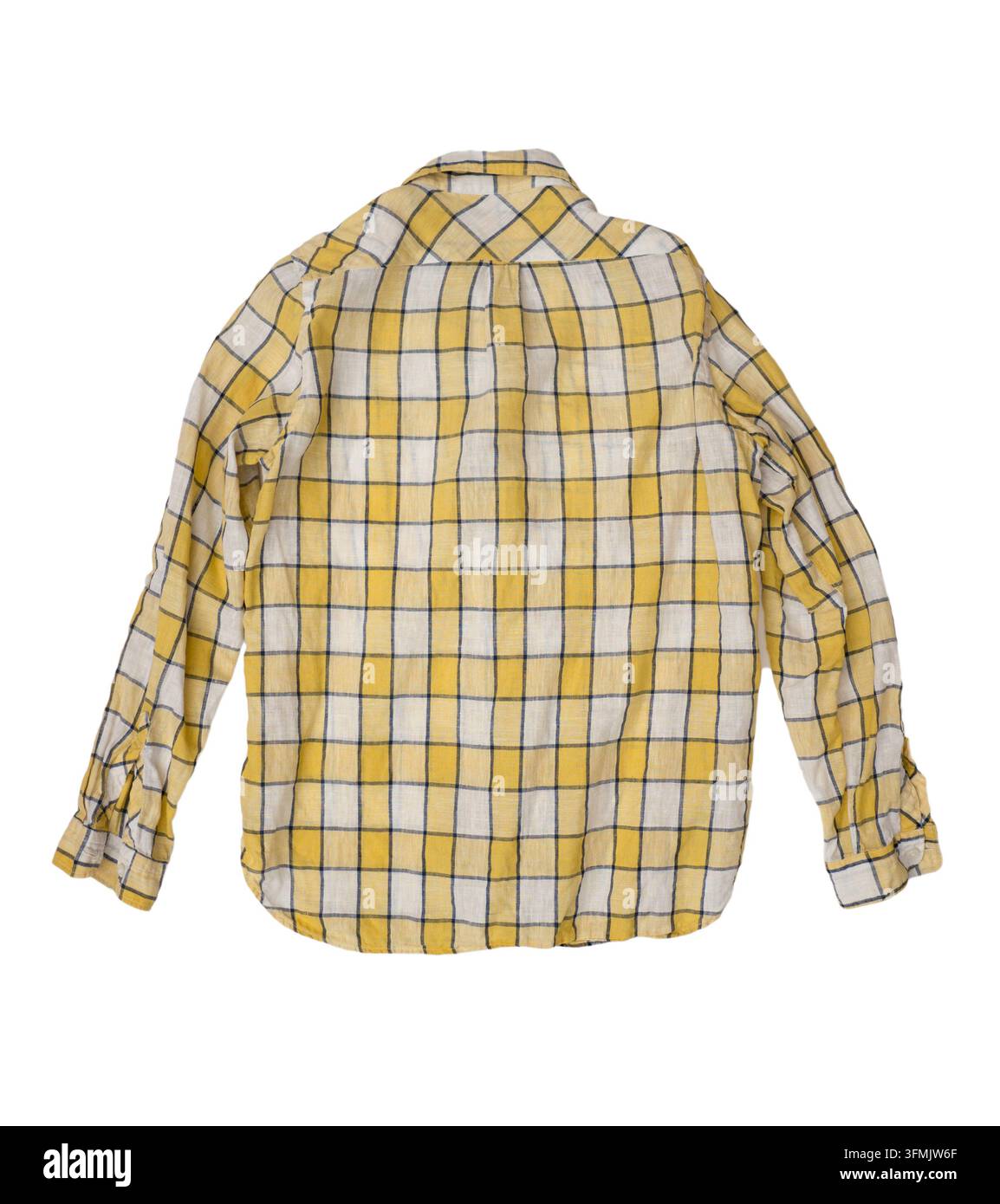 Camicia da uomo su sfondo bianco. Foto Stock