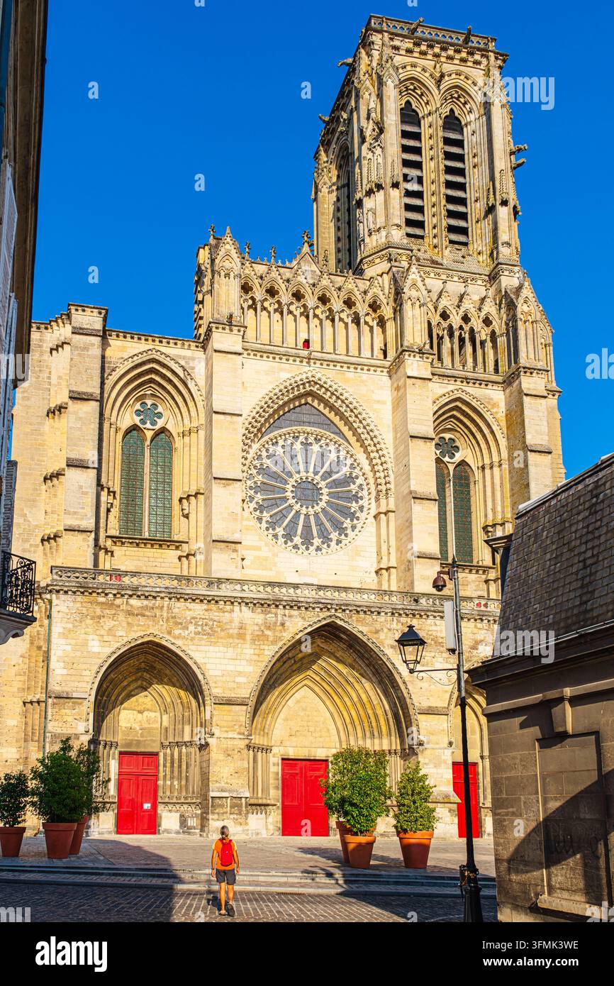 Francia, Aisne, Soissons, Cattedrale di Saint-Gervais-et-Saint-Protais Foto Stock