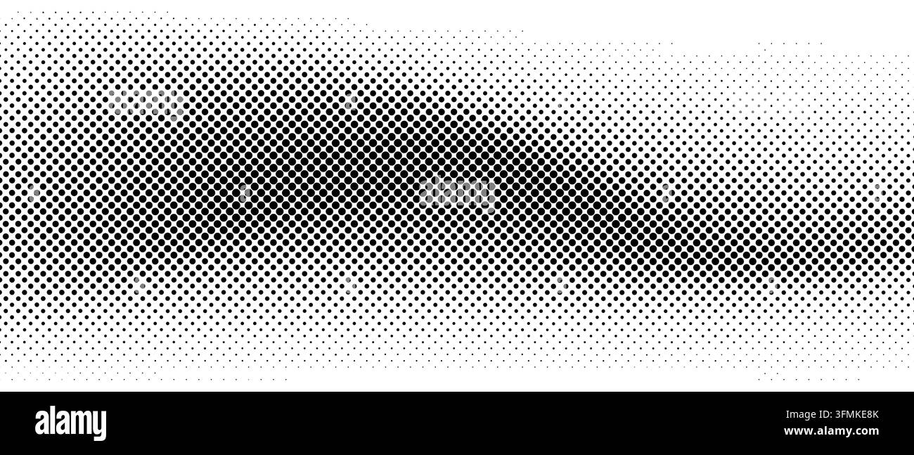 Punti di mezzatono comic-style creano una texture di sfondo sfumata liscia, ideale per poster anime, design retrò e sovrapposizioni grafiche con autentico stile vintage Illustrazione Vettoriale