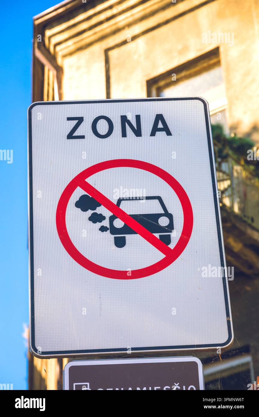 Europa, Lituania, zona senza auto, non elettrica Foto Stock
