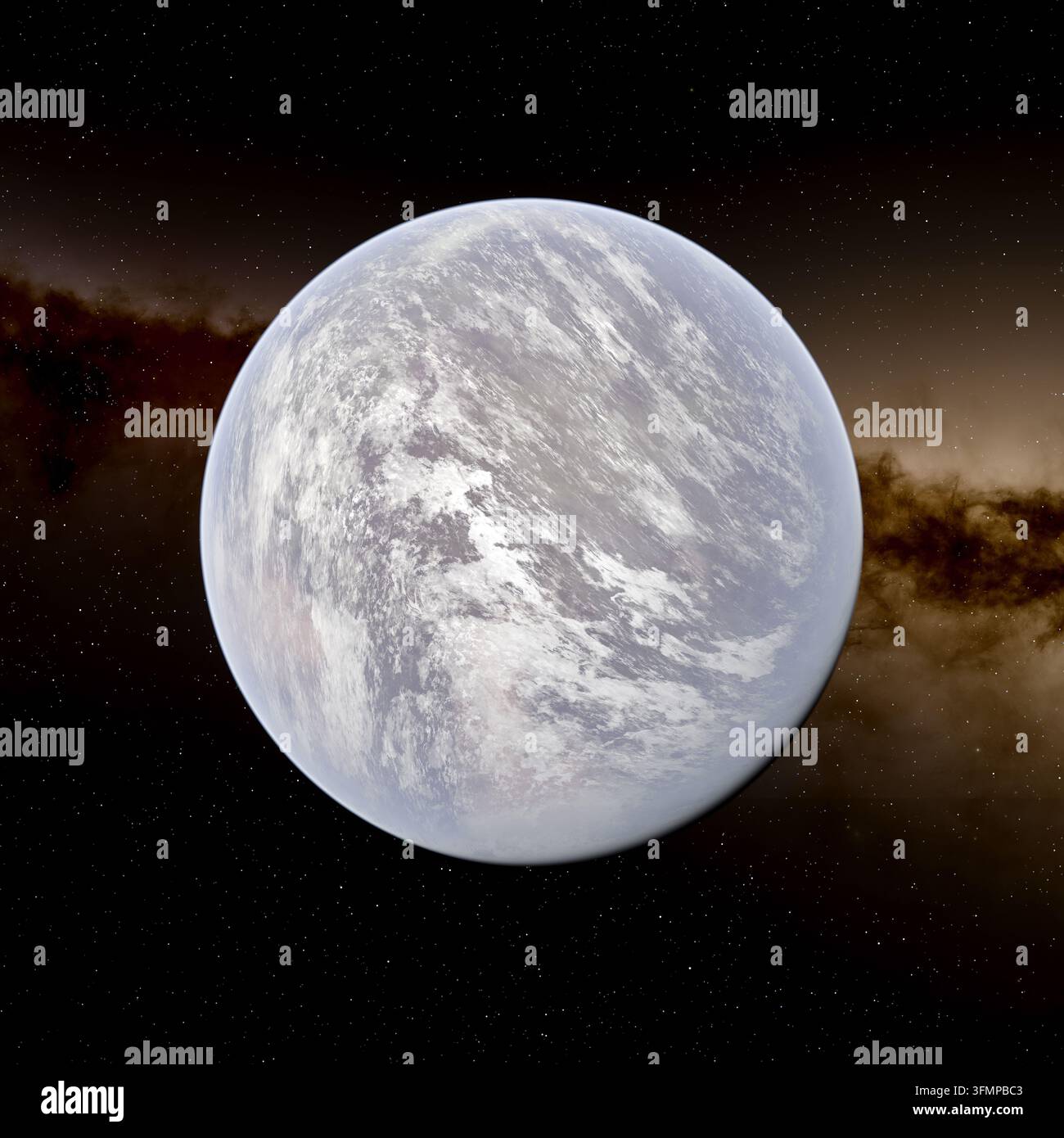 Kepler-452b è un esopianeta super-Terra che orbita all'interno della zona abitabile di una stella simile al Sole, spesso soprannominata "cugina della Terra" o "Terra 2.0". Foto Stock