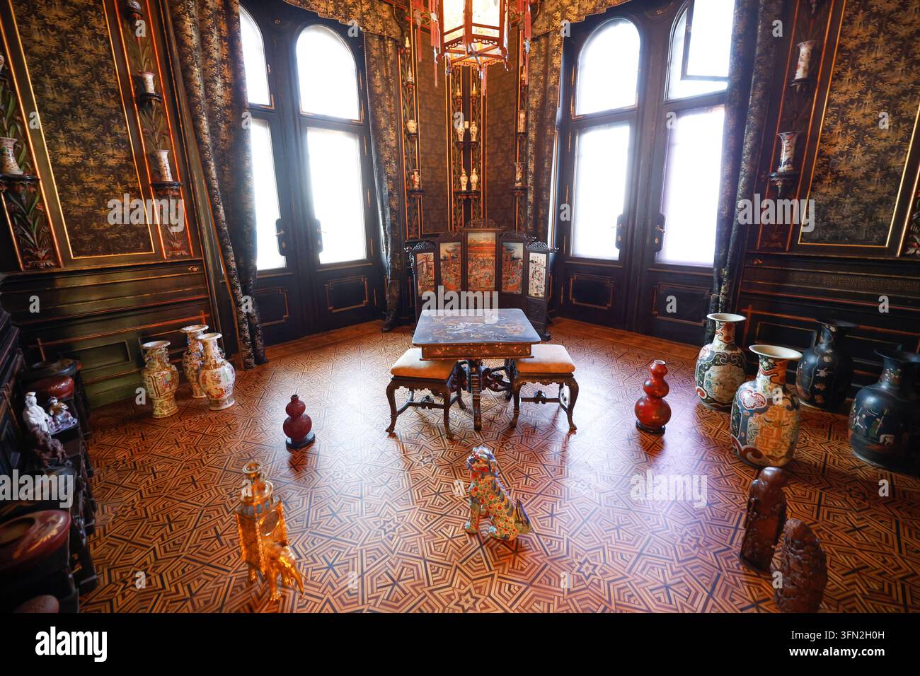 CASTELLO DI MIRAMARE ITALIA Foto Stock