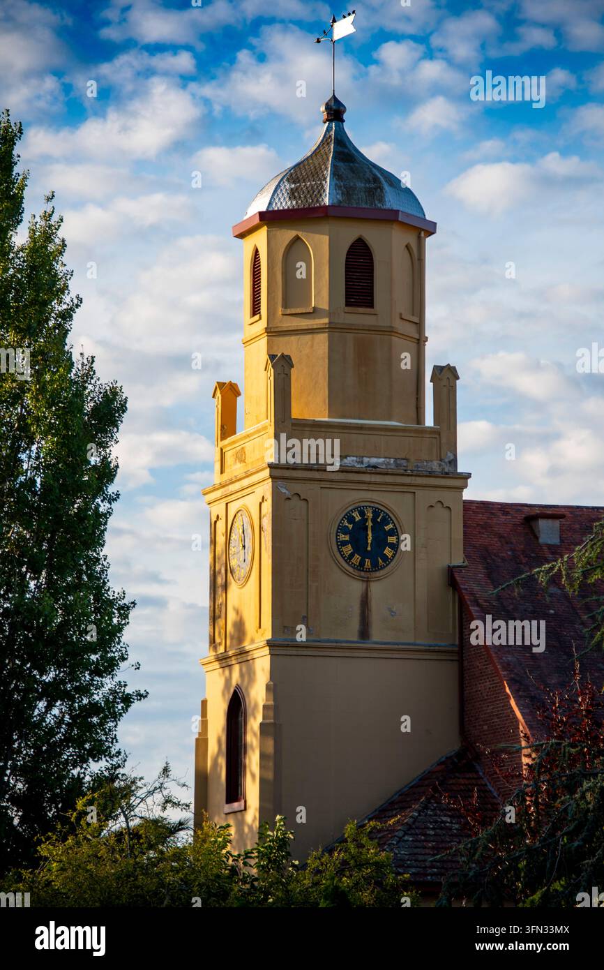 Torre dell'orologio della Chiesa Anglicana di St John a Launceston - Tasmania Foto Stock