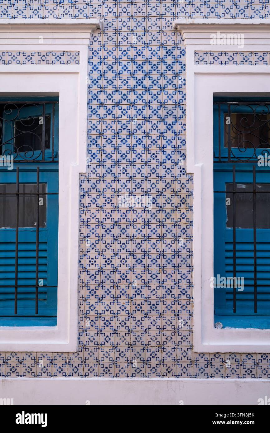 Antica casa storica a Olinda, stato del Pernambuco, Brasile Foto Stock