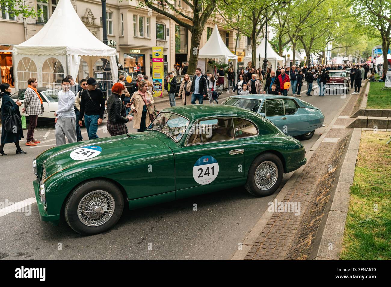 Coupé classico da rally verde ai Classic Days Berlin Foto Stock