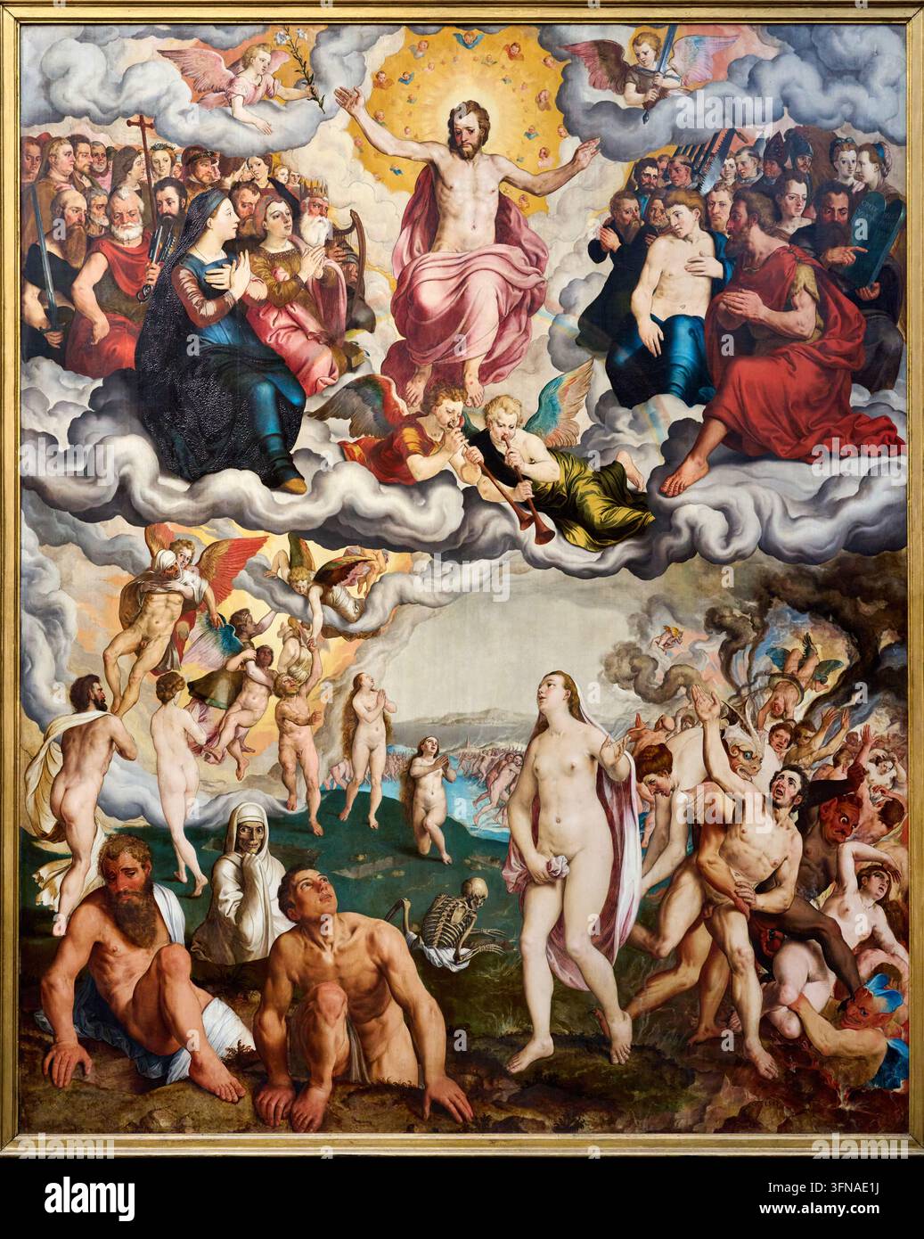 Giudizio Universale, 1551, Pieter Pourbus (Gouda ca. 1523/1524 - Bruges 1584), Museo Groeninge, Bruges, Belgio Foto Stock