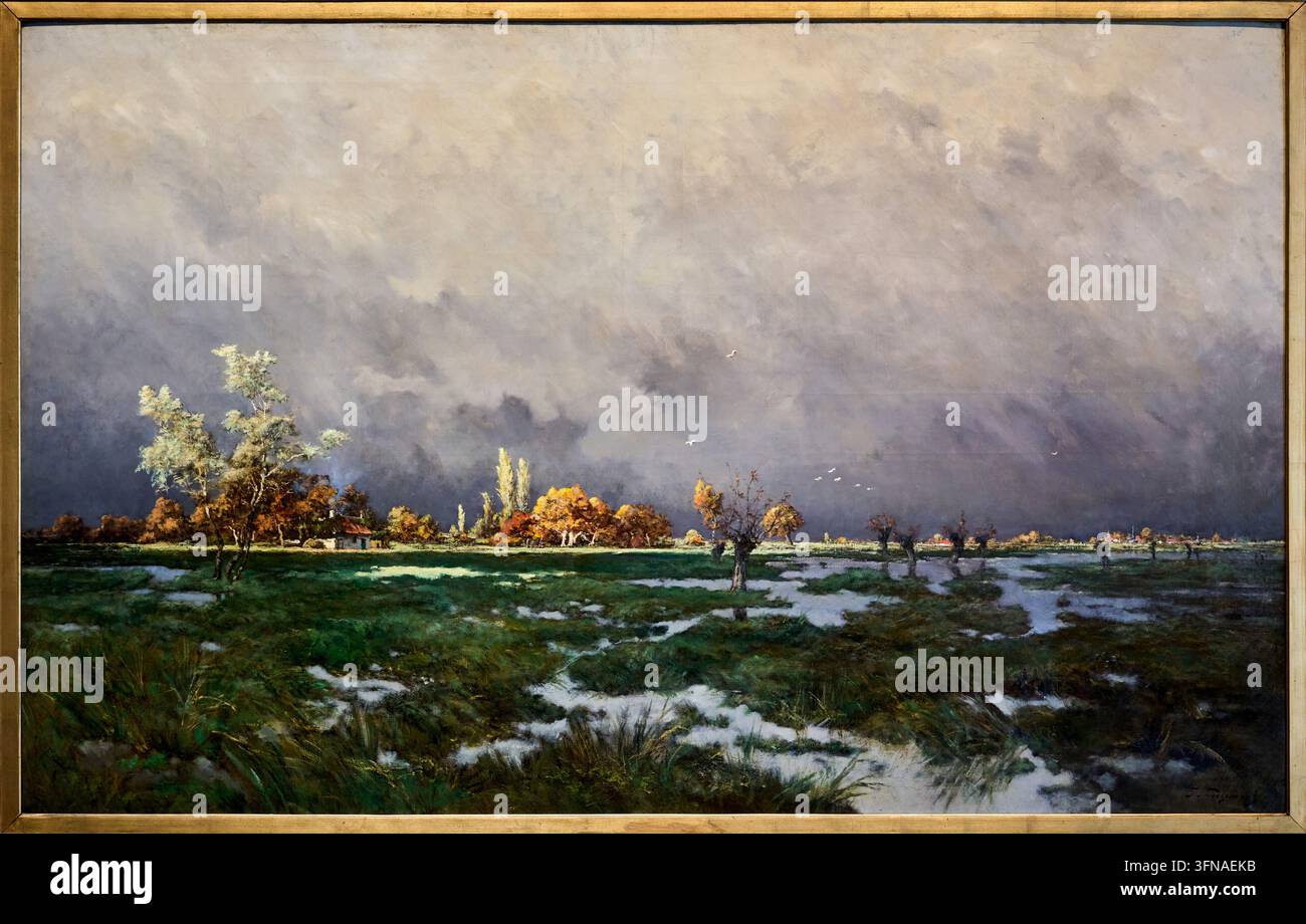 Luce del sole dopo la tempesta, c. 1876/1891, Joseph-Théodore Coosemans (Anversa 1828 – Schaarbeek 1904), Museo Groeninge, Bruges, Belgio Foto Stock