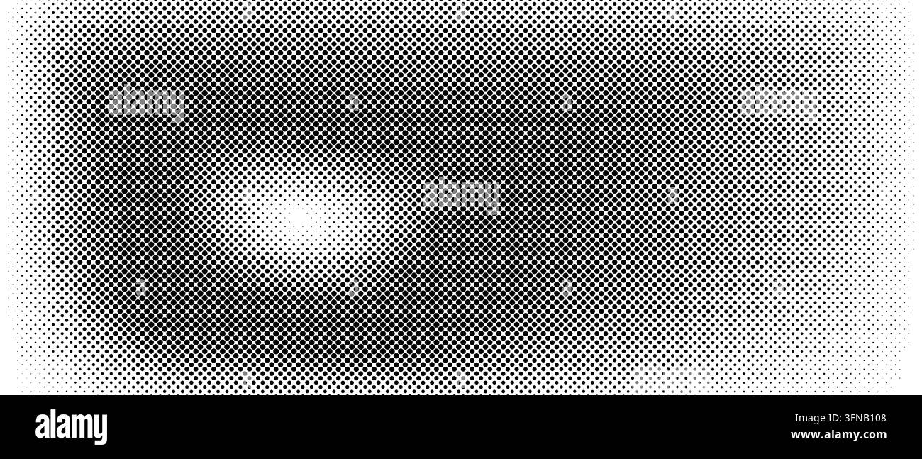 Trama mezzotono sfumata con sovrapposizione di pixel crea uno sfondo autentico in stile manga, con rumore bitmap granuloso ed estetica di stampa fumetto retrò Illustrazione Vettoriale