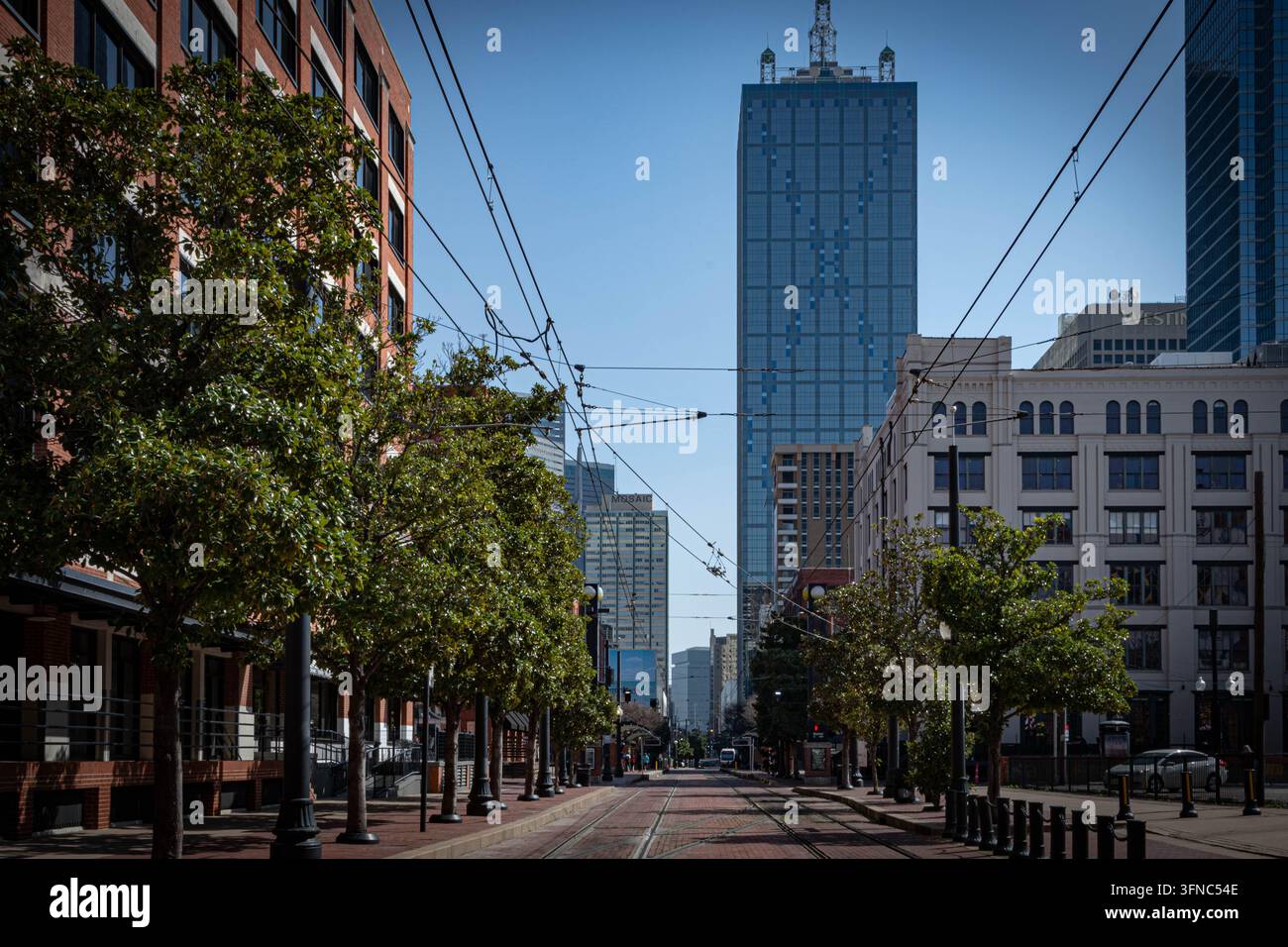 Distretto storico di West End di Dallas, Texas, USA. Foto Stock