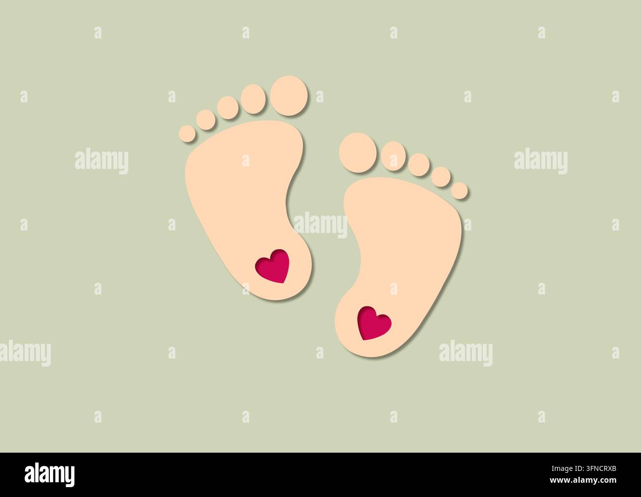 Neonato, illustrazione concettuale. Foto Stock