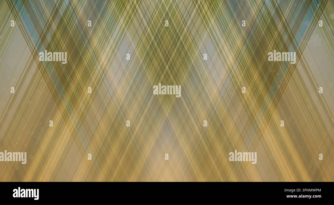 Composizione minimalista con raggi di luce intersecanti e linee di griglia strutturate. Foto Stock