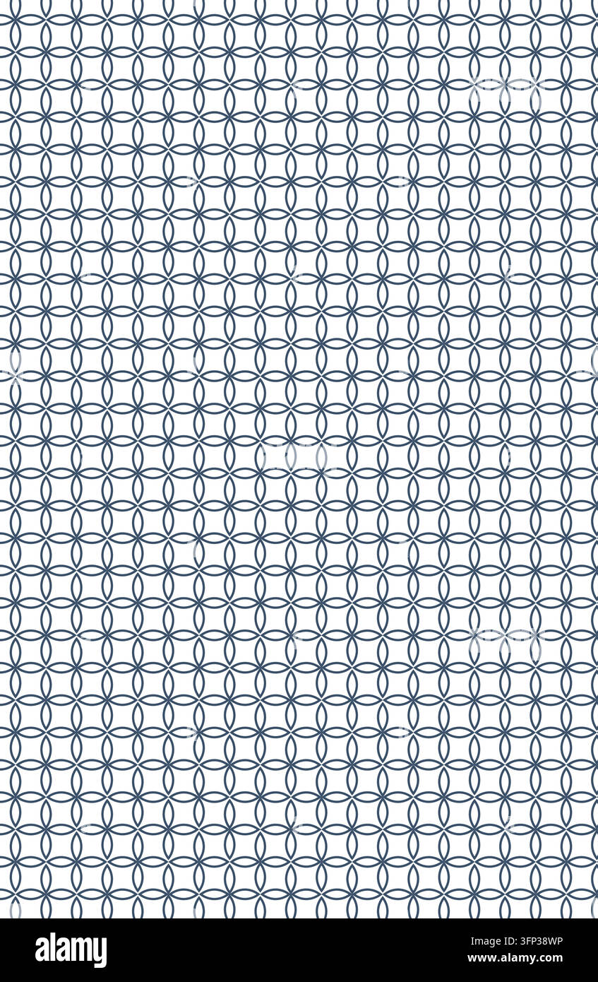 Sfondo artistico a linee floreali geometriche blu motivo botanico astratto elegante Illustrazione Vettoriale
