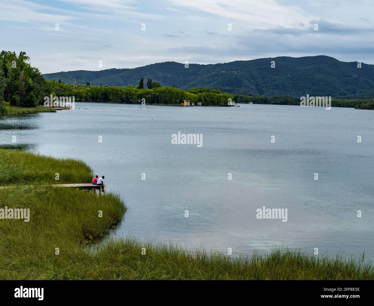 Il lago di Banyoles, Catalogna, Spagna Foto Stock