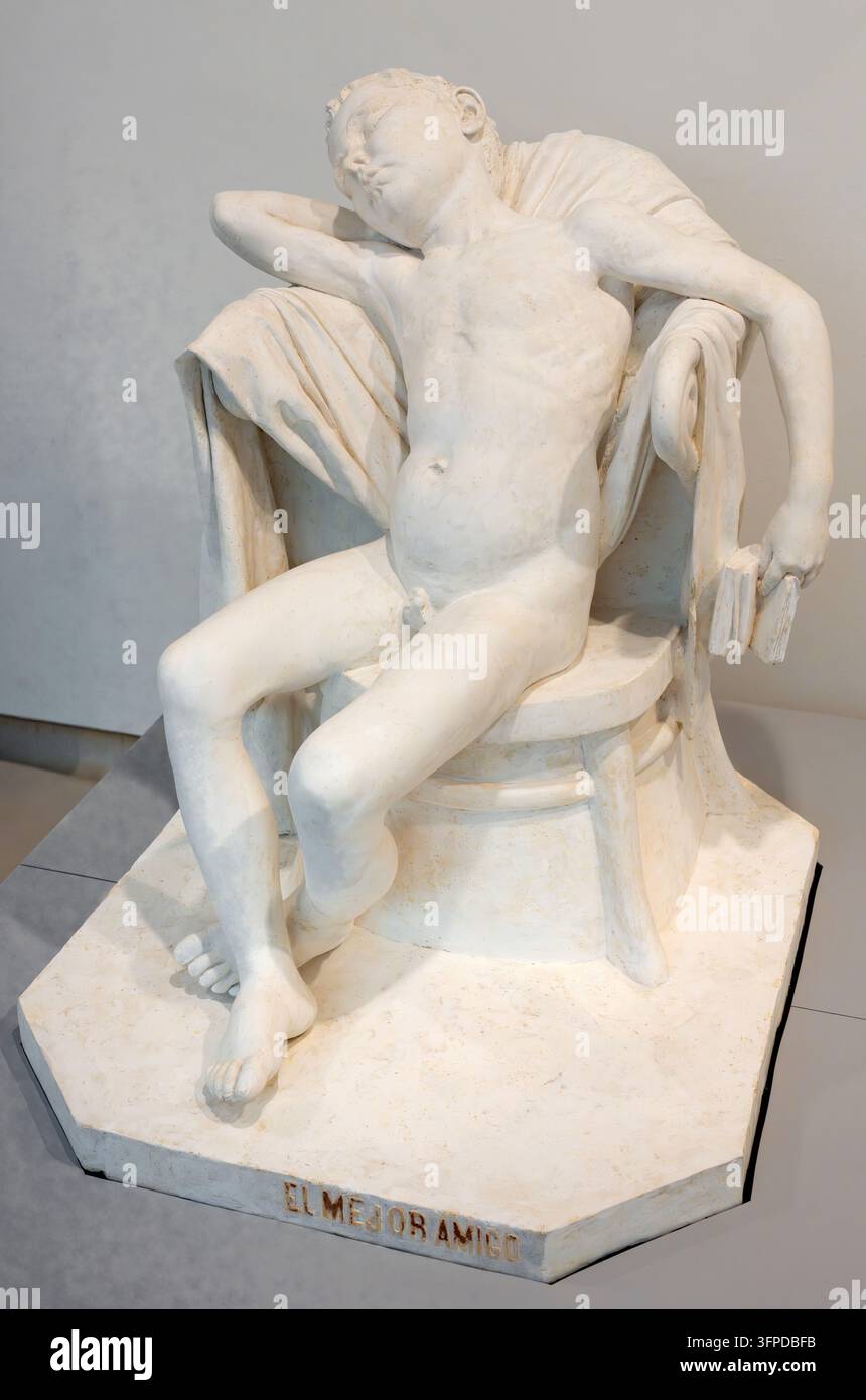 Il miglior amico, 1899, Manuel Menéndez Entrialgo (San Andrés de la Pedrera, Gijón, 1861 - 1925), Museo de Bellas Artes de Asturias, Oviedo, Belle Arti M Foto Stock