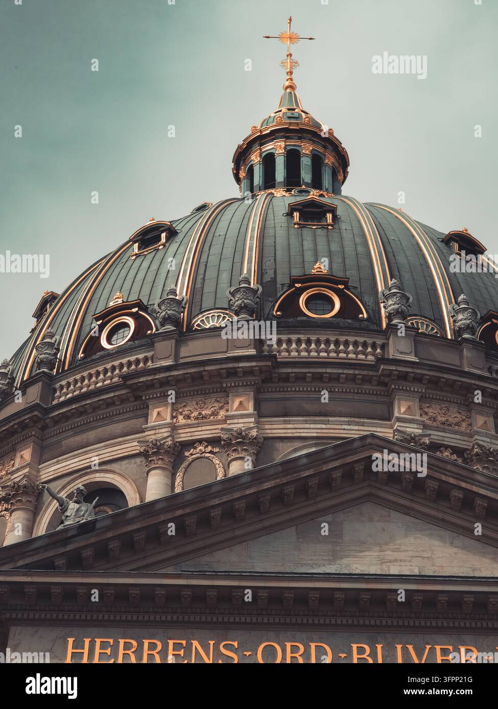 Struttura della cupola della chiesa di Frederik nella città di Copenaghen Foto Stock