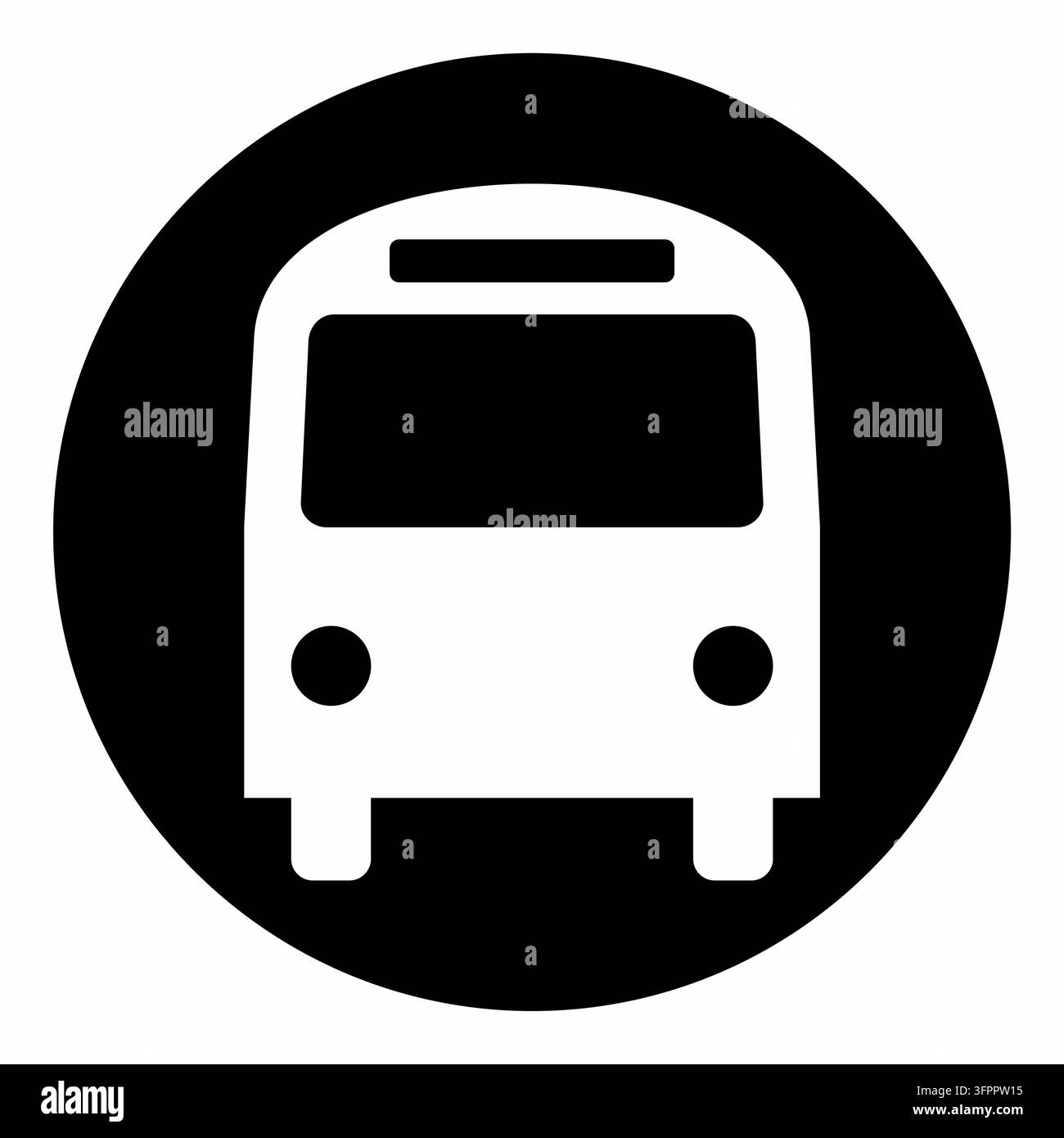 Segnale di terminal bus isolato su sfondo bianco Illustrazione Vettoriale