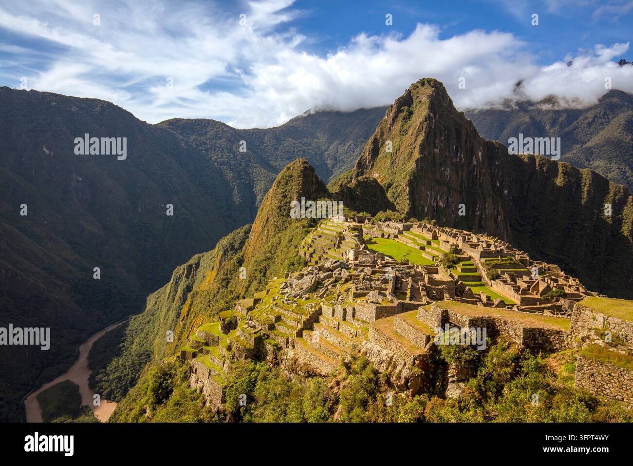 Machu Picchu, Cusco, Urubamba, Perù, Inca, UNESCO, Patrimonio Foto Stock