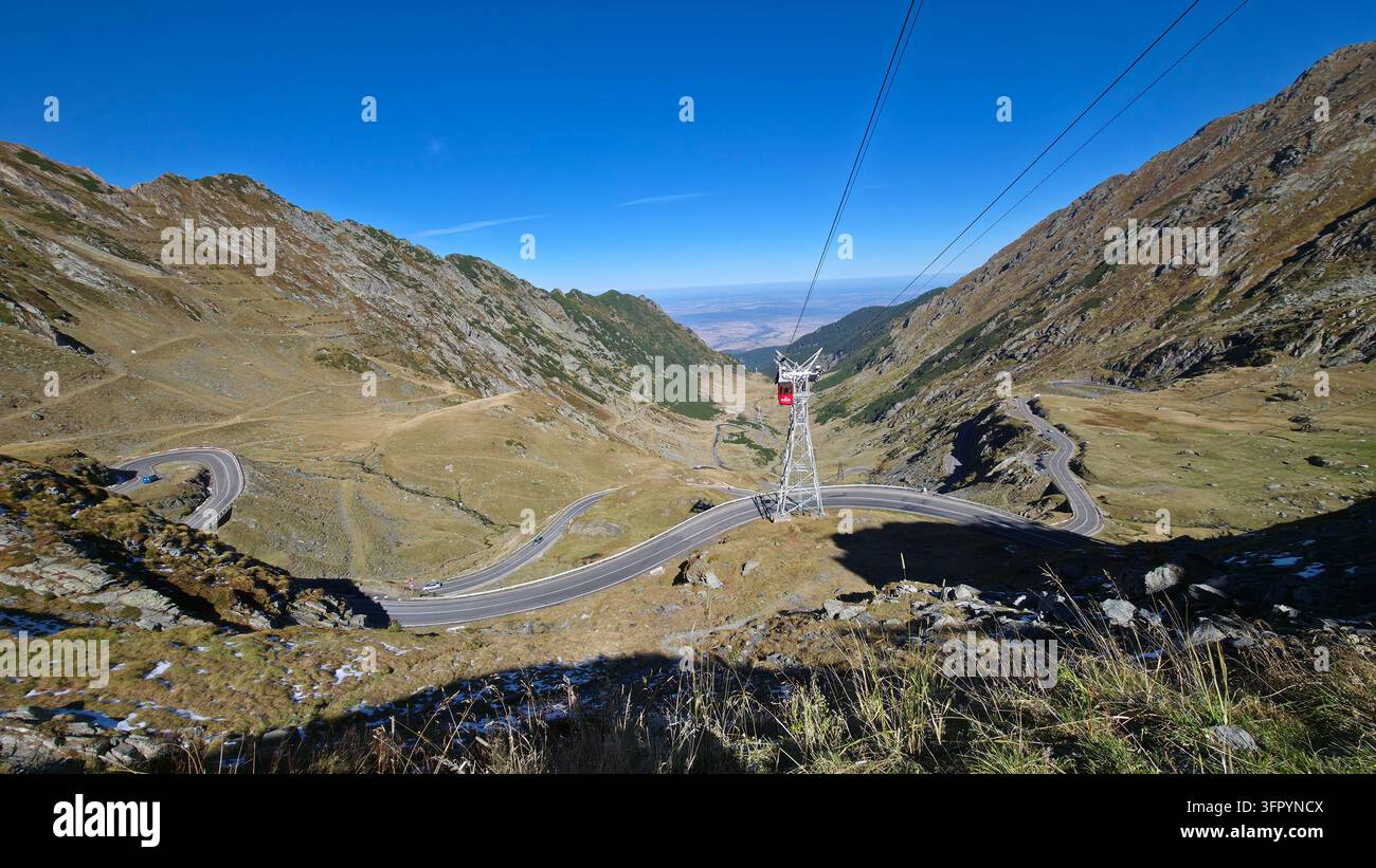 Strada Transfagarasan Romania - Immagine stock catturata con smartphone